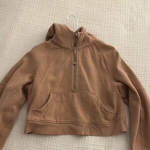 lululemon athletica salmon colored scuba oversized halfzip Hoodie
